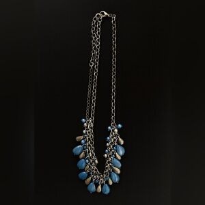 Elegant Blue and Silver Necklace
